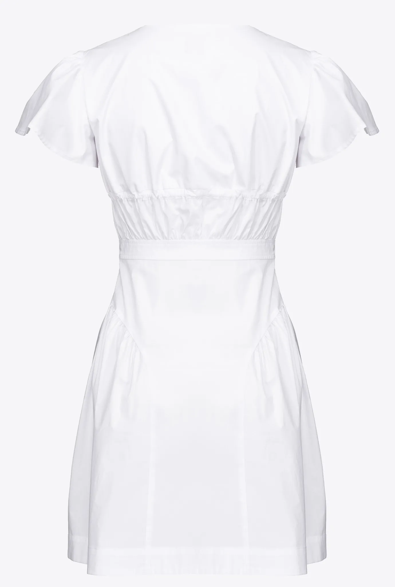 Robes|PINKO Mini-Robe En Popeline Blanc Brill.