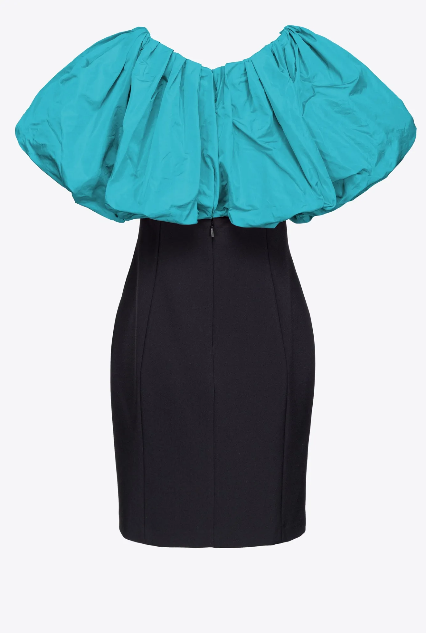 Robes|PINKO Mini-Robe En Taffetas Galleria Noir/Sarcelle