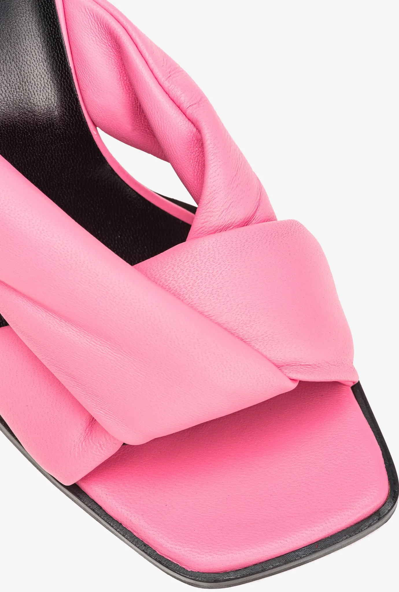 Chaussures|PINKO Mules A Talon En Cuir Nappa Rose Marin