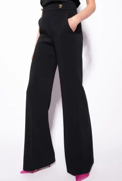 Pantalons|PINKO Pantalon A Boutons Dores Noir Limousine