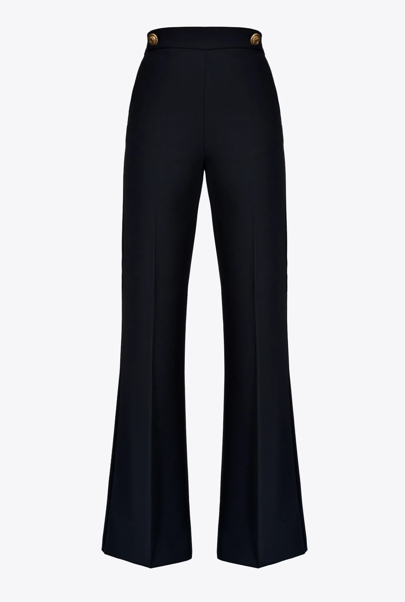 Pantalons|PINKO Pantalon A Boutons Dores Noir Limousine
