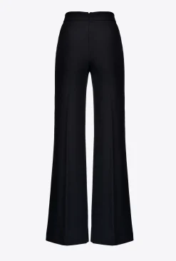 Pantalons|PINKO Pantalon A Boutons Dores Noir Limousine