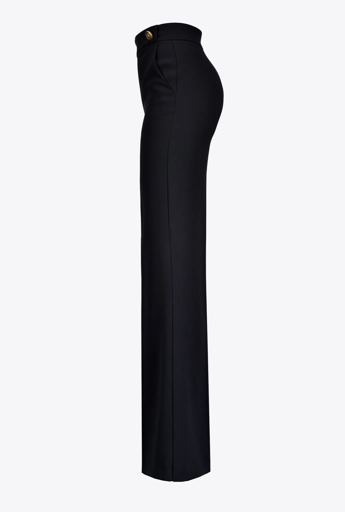 Pantalons|PINKO Pantalon A Boutons Dores Noir Limousine