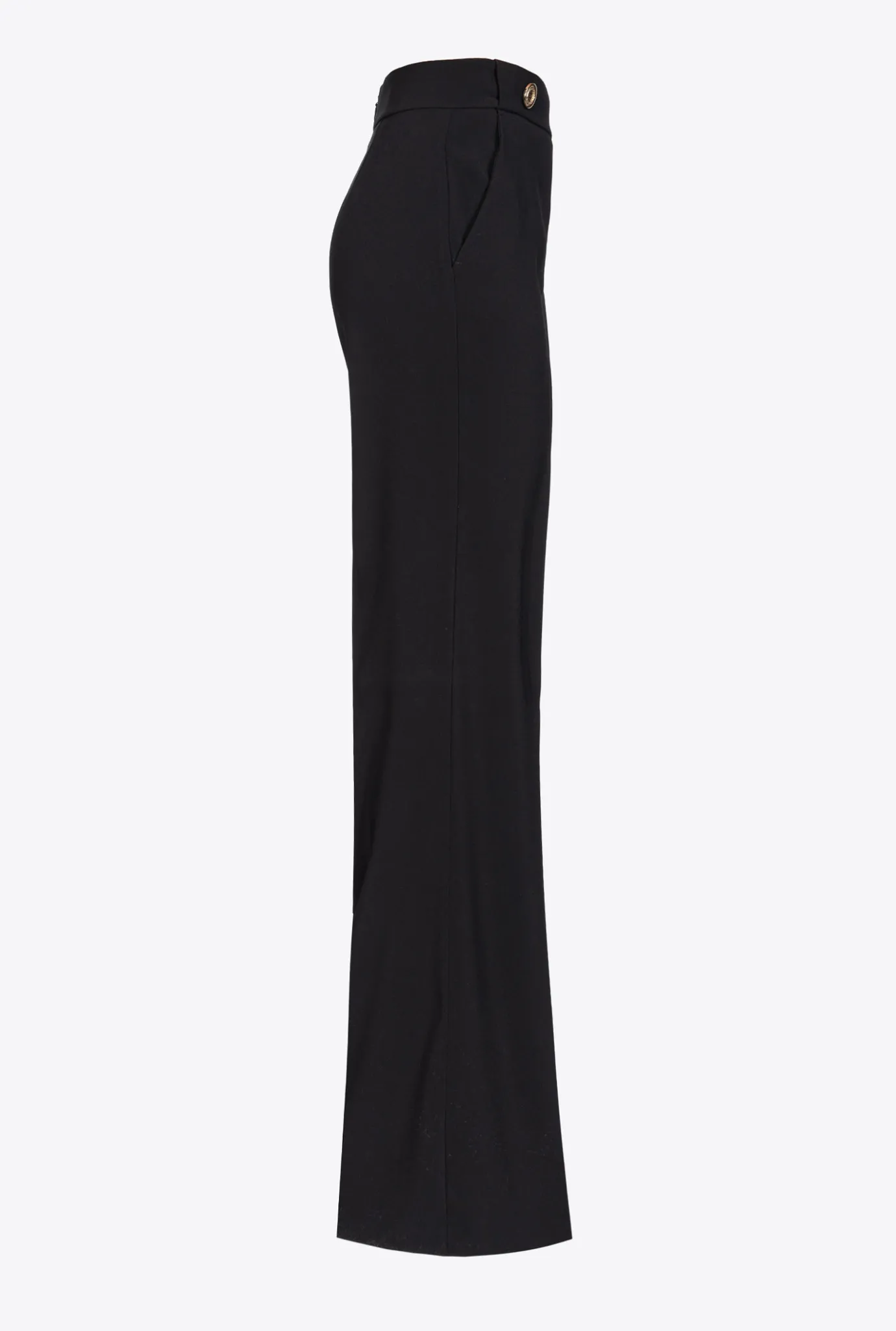 Tailleurs Et Ensembles|PINKO Pantalon A Boutons Dores Noir Limousine