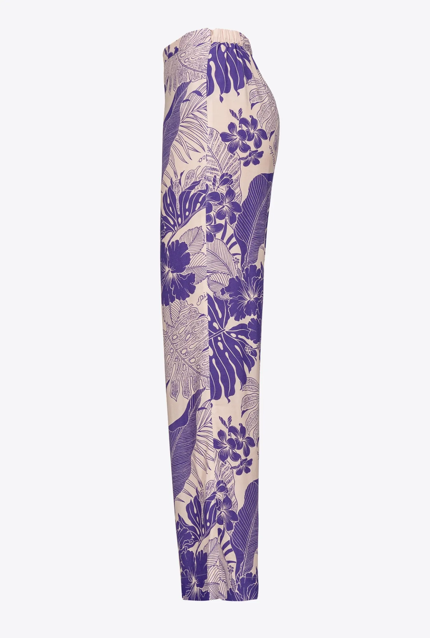 Tailleurs Et Ensembles|PINKO Pantalon A Imprime Tropical Nude/Violet