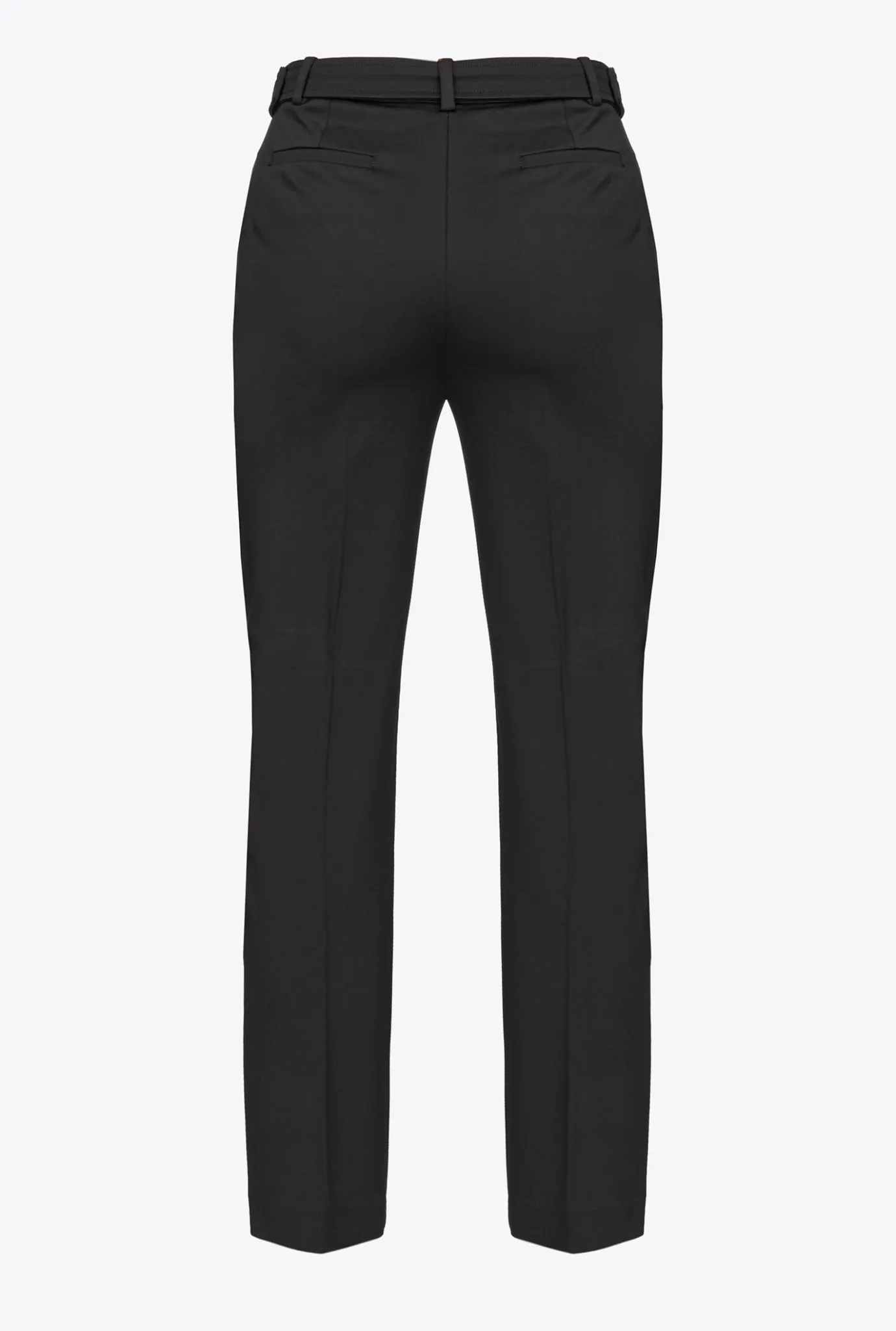 Pantalons|PINKO Pantalon Ajuste A Ceinture Love Birds Noir Limousine