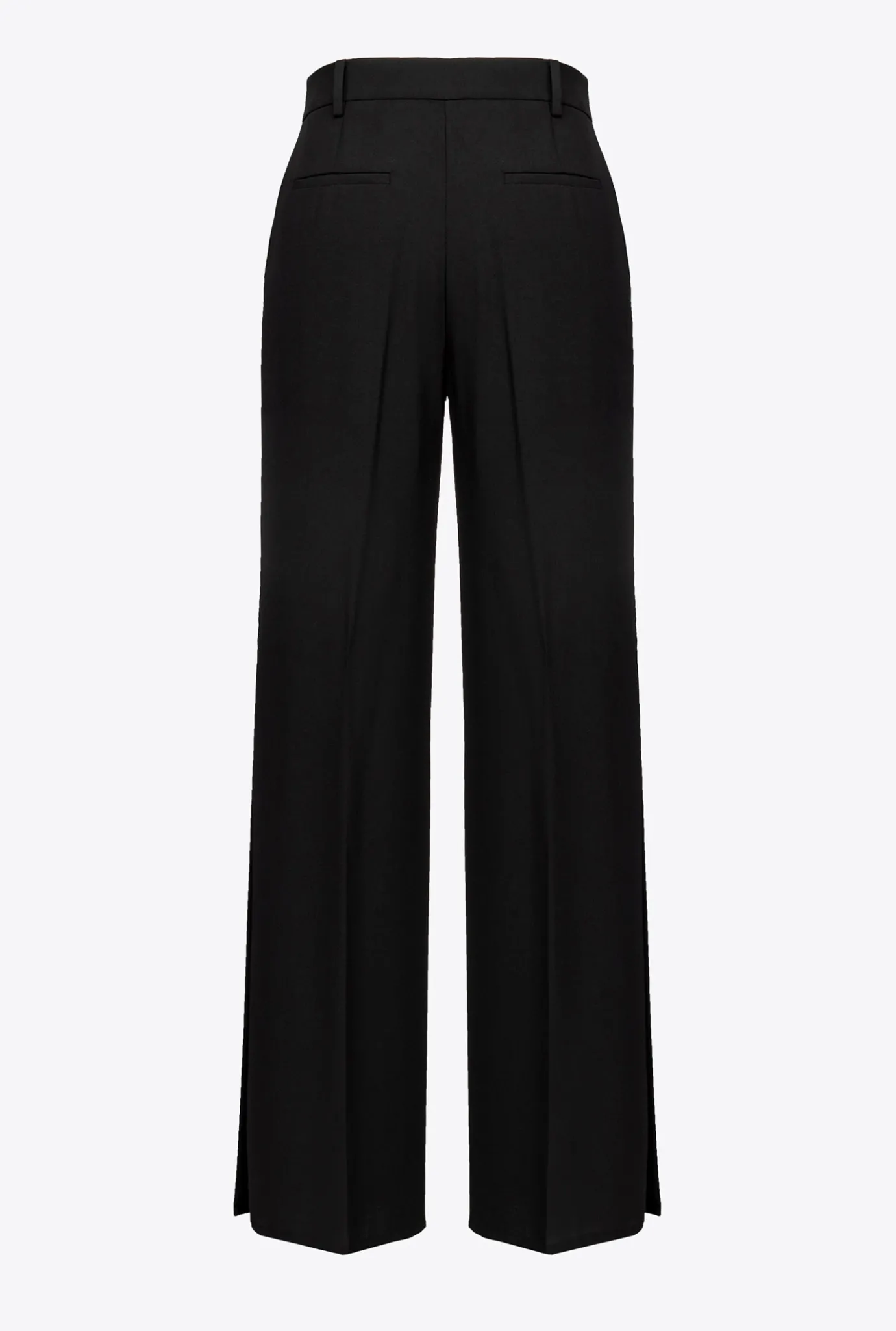 Pantalons|PINKO Pantalon Ample En Crepe Fluide Noir Limousine