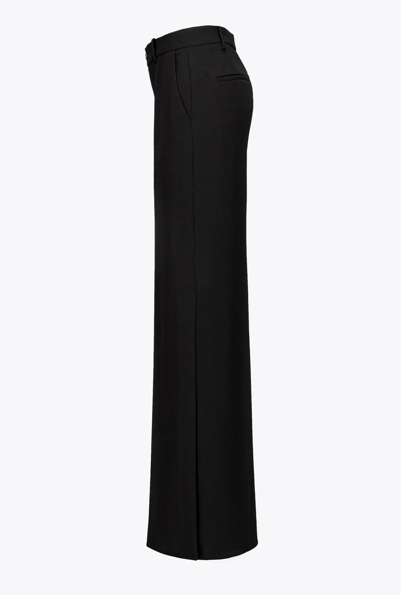 Pantalons|PINKO Pantalon Ample En Crepe Fluide Noir Limousine
