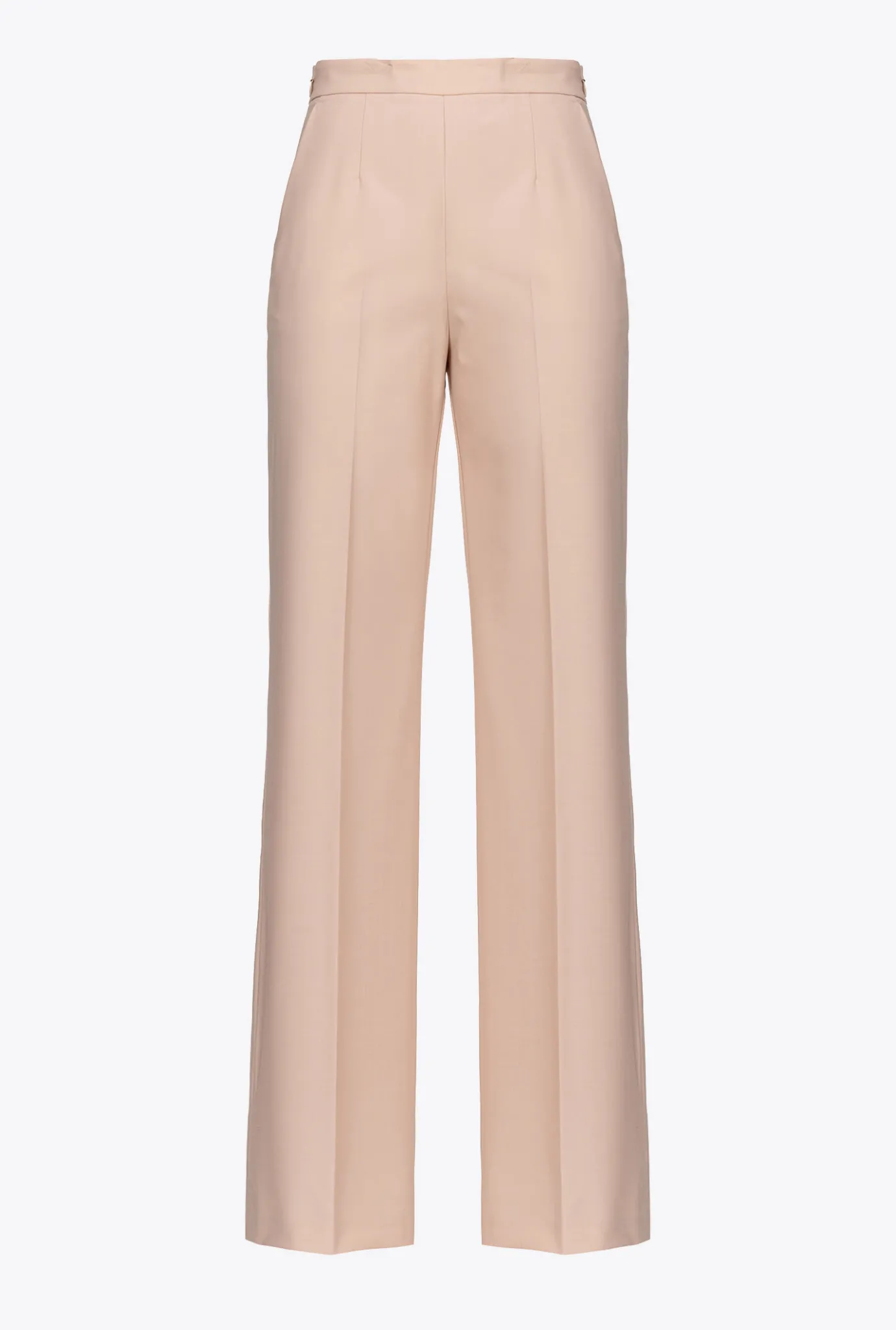 Pantalons|PINKO Pantalon Ample En Tissu De Laine Nude - Rose