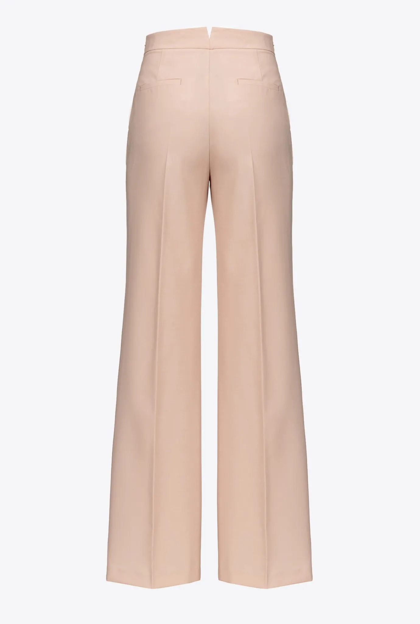 Pantalons|PINKO Pantalon Ample En Tissu De Laine Nude - Rose
