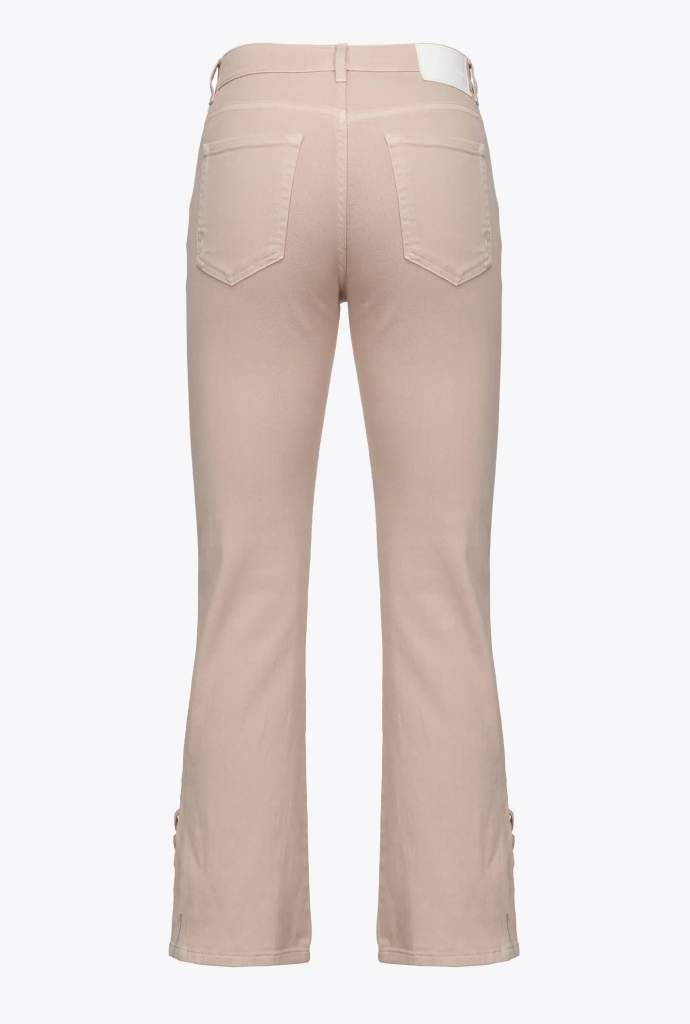 Jeans|PINKO Pantalon Bootcut Avec Bas De Jambe A Lacets Beige Rugby