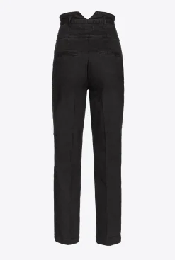 Jeans|PINKO Pantalon Bustier Ceinture Noir Limousine