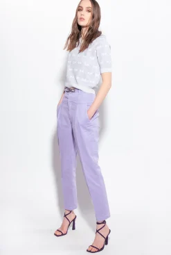 Jeans|PINKO Pantalon Bustier Ceinture Violet