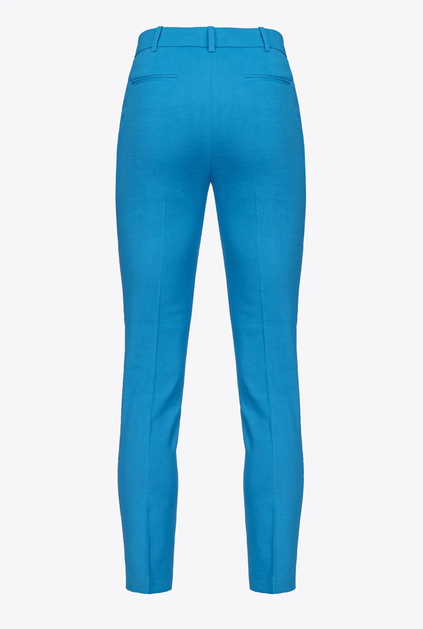 Tailleurs Et Ensembles|PINKO Pantalon Cigarette En Lin Stretch Bleu Directoire