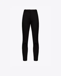 Tailleurs Et Ensembles|PINKO Pantalon Coupe Cigarette En Maille Roma Noir Limousine