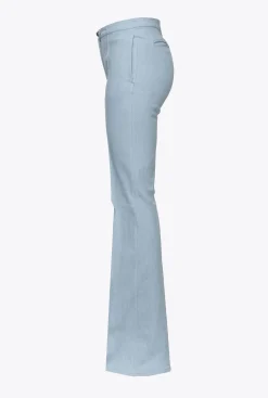 Jeans|PINKO Pantalon En Denim Confort Delavage Bleach Down
