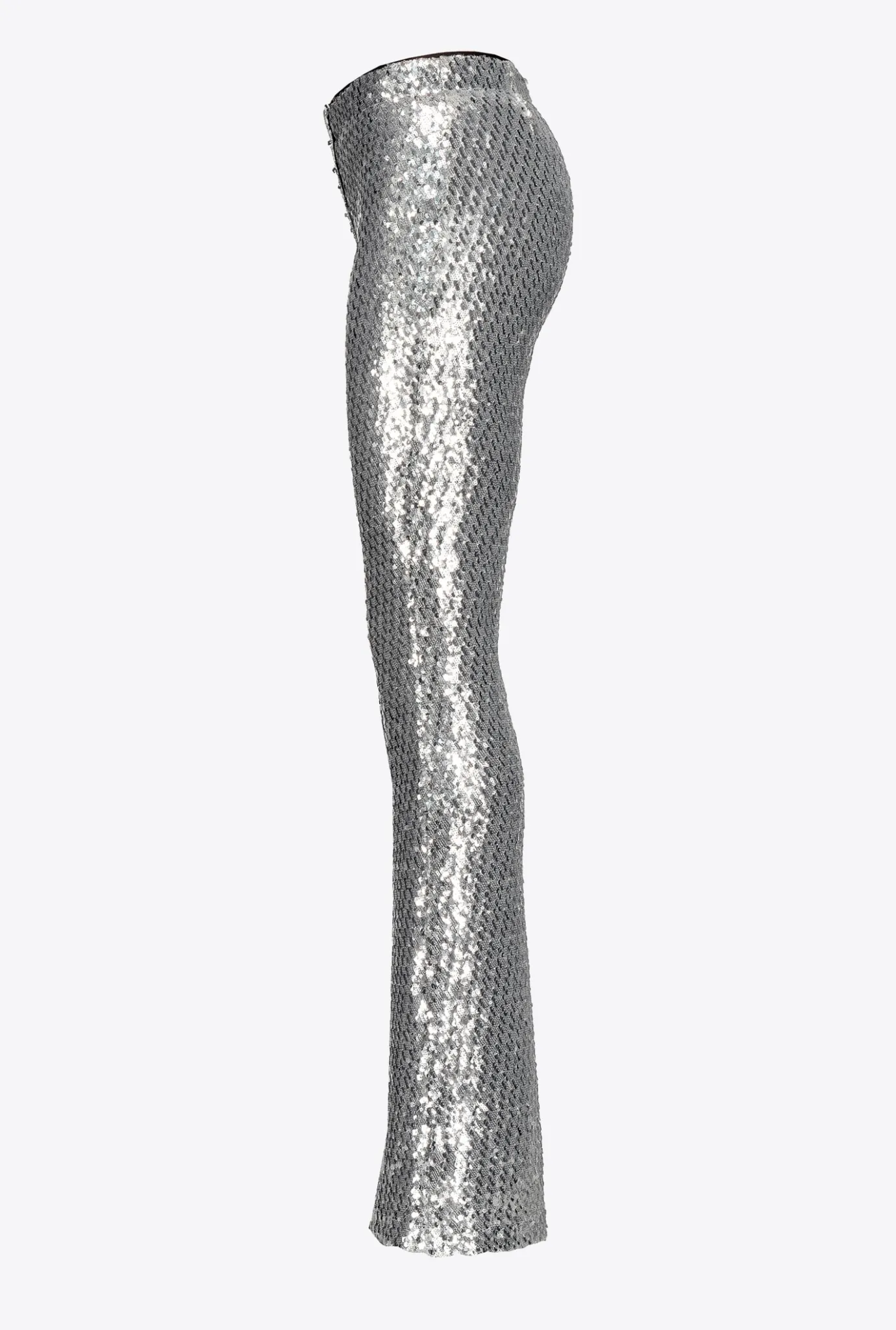 Tailleurs Et Ensembles|PINKO Pantalon Entierement Paillete Argent-Metallise