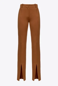 Tailleurs Et Ensembles|PINKO Pantalon Fendu Marron - Basset
