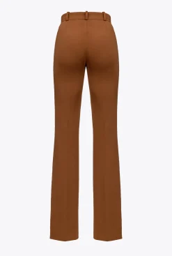 Tailleurs Et Ensembles|PINKO Pantalon Fendu Marron - Basset