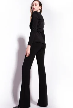 Tailleurs Et Ensembles|PINKO Pantalon Fendu Noir Limousine