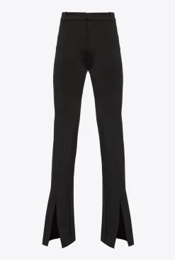 Tailleurs Et Ensembles|PINKO Pantalon Fendu Noir Limousine