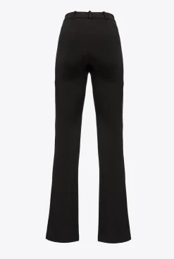 Tailleurs Et Ensembles|PINKO Pantalon Fendu Noir Limousine