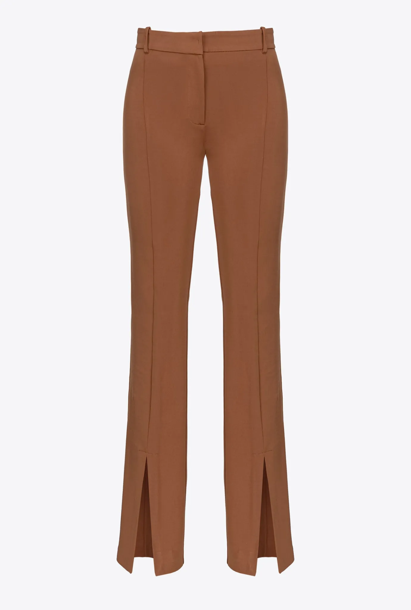 Tailleurs Et Ensembles|PINKO Pantalon Fendu En Bas Marron - Basset