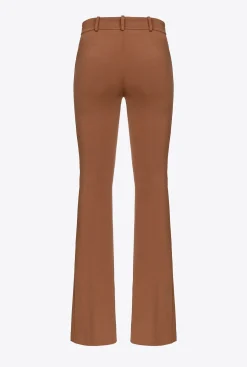 Tailleurs Et Ensembles|PINKO Pantalon Fendu En Bas Marron - Basset
