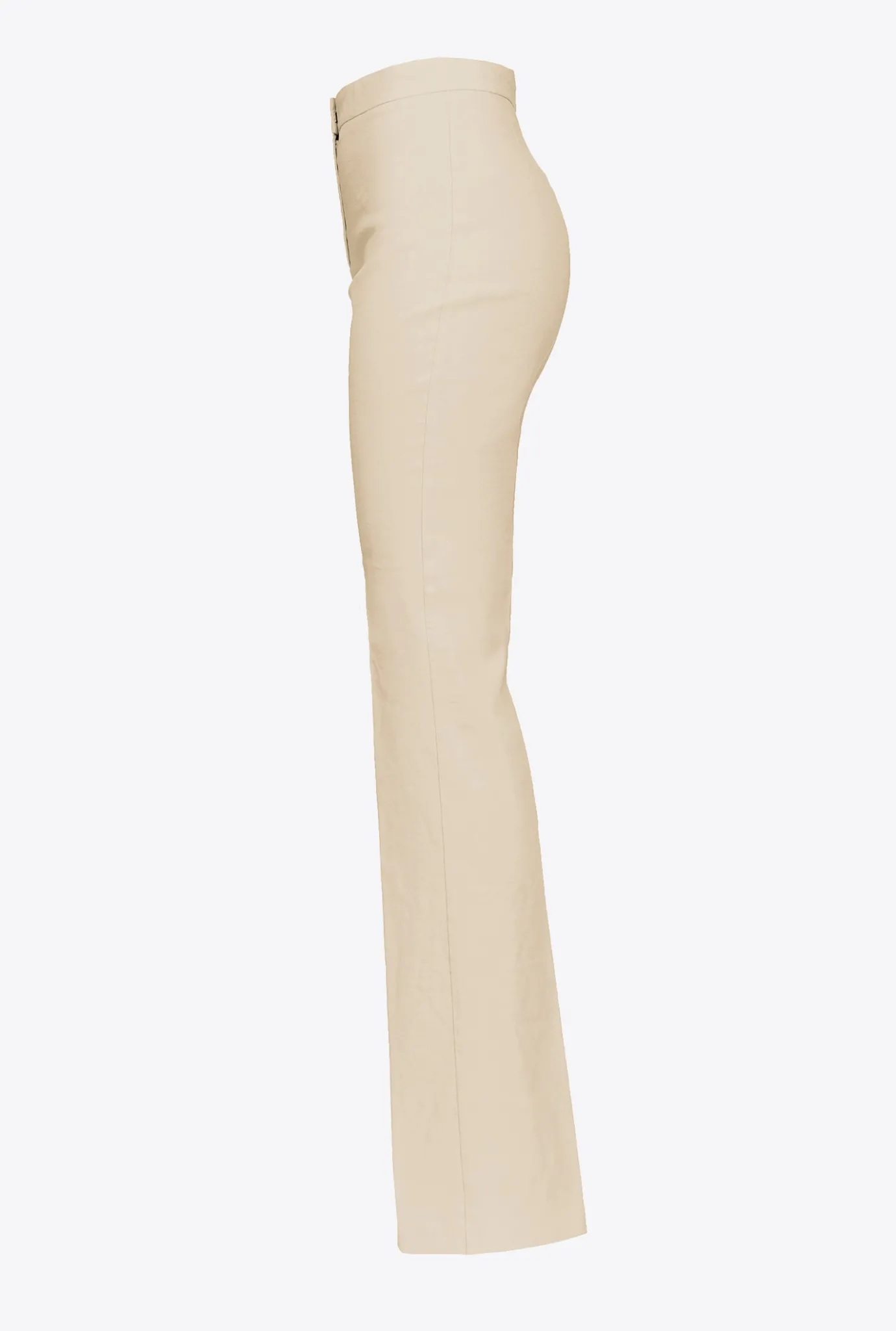 Tailleurs Et Ensembles|PINKO Pantalon Fendu En Bas Beige Amande Glacee