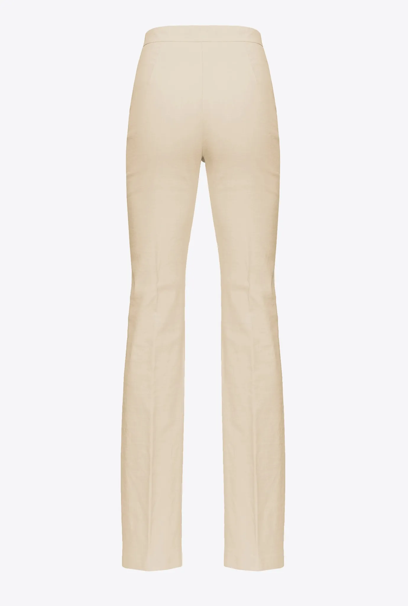 Tailleurs Et Ensembles|PINKO Pantalon Fendu En Bas Beige Amande Glacee