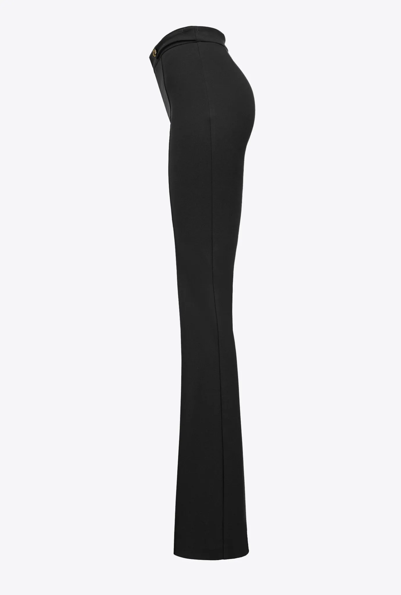 Tailleurs Et Ensembles|PINKO Pantalon Flare A Boutons Noir Limousine
