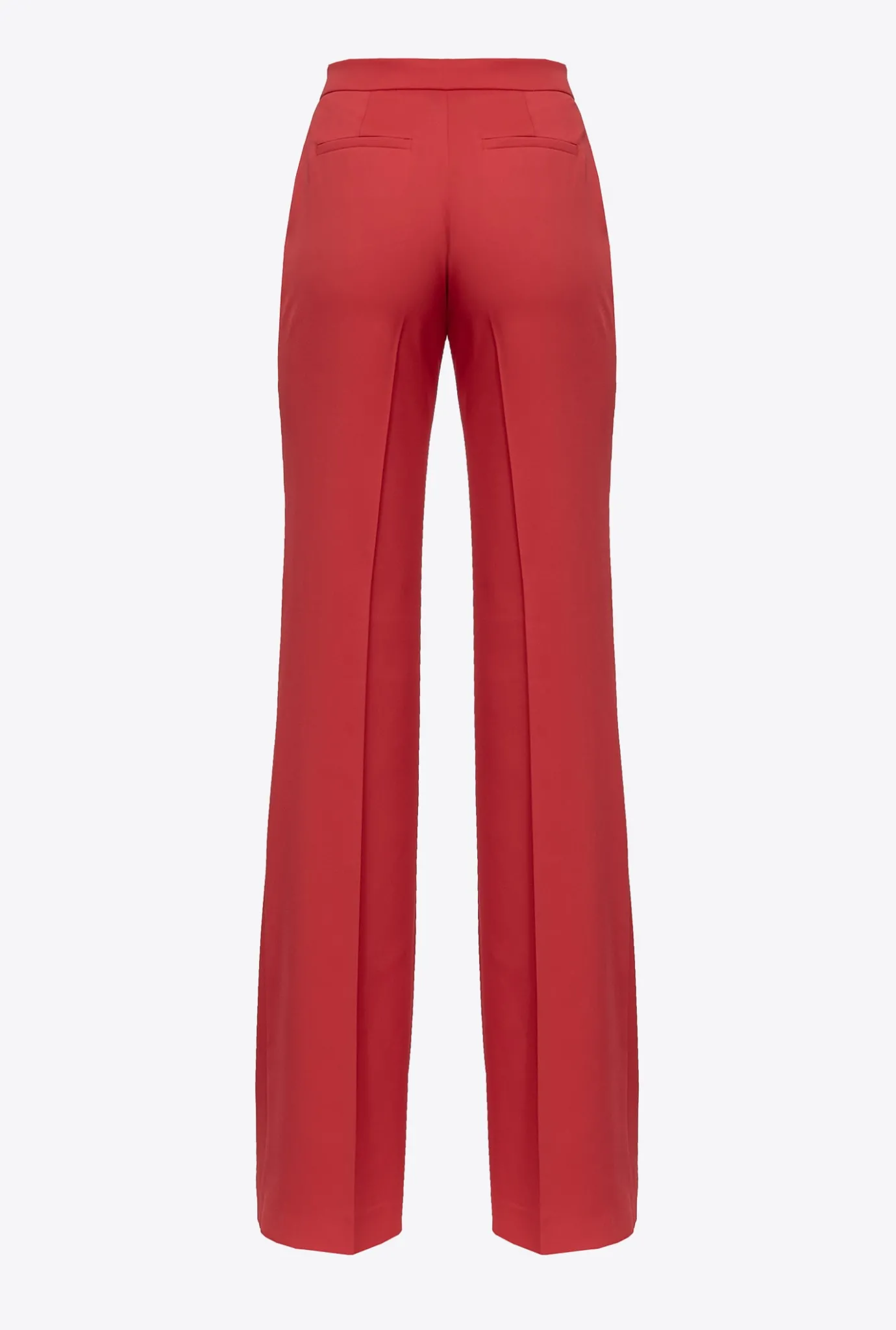 Tailleurs Et Ensembles|PINKO Pantalon Flare Brillant Rouge Formule 1