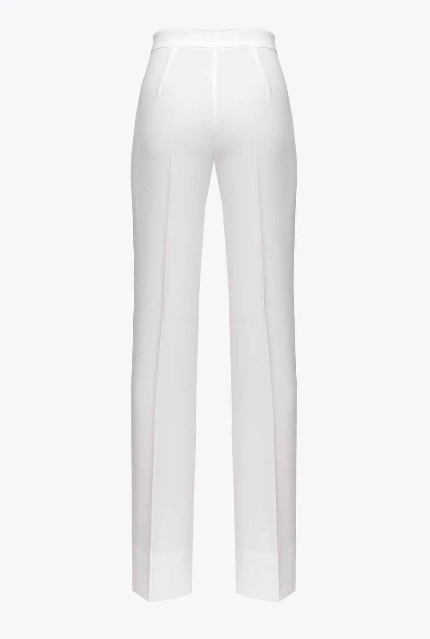 Tailleurs Et Ensembles|PINKO Pantalon Flare En Crepe De Polyester Blanc Lait