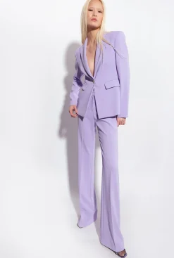 Tailleurs Et Ensembles|PINKO Pantalon Flare Stretch Lilas - Sorbet Fonce