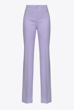 Tailleurs Et Ensembles|PINKO Pantalon Flare Stretch Lilas - Sorbet Fonce