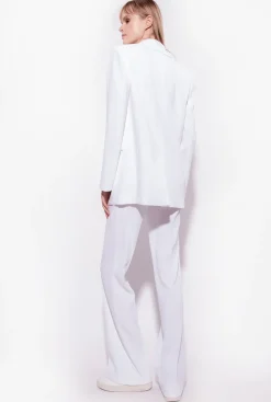 Tailleurs Et Ensembles|PINKO Pantalon Flare Stretch Blanc Nimbus