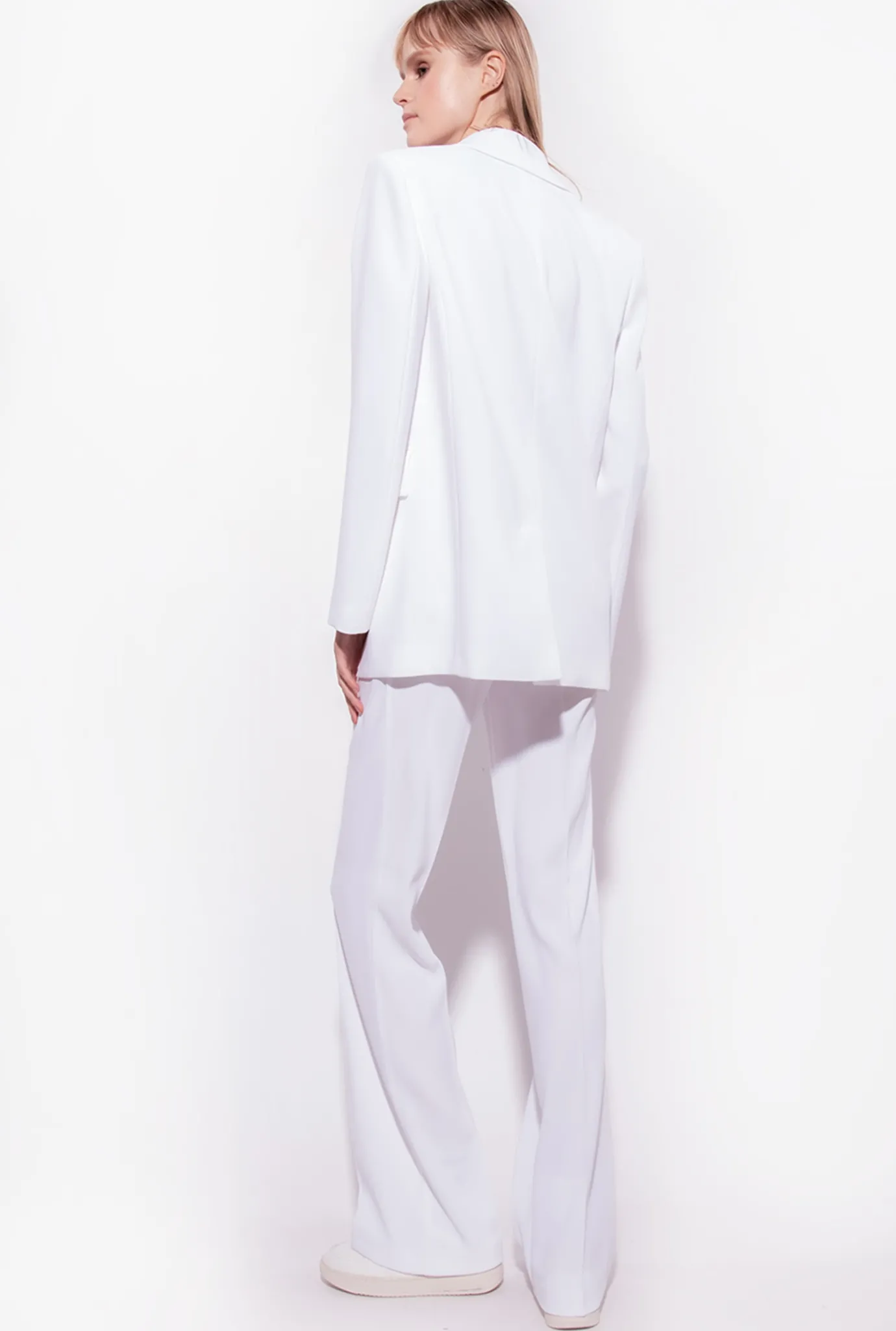 Tailleurs Et Ensembles|PINKO Pantalon Flare Stretch Blanc Nimbus