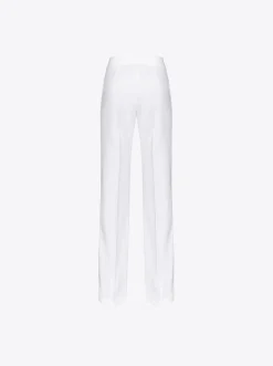Tailleurs Et Ensembles|PINKO Pantalon Flare Stretch Blanc Nimbus