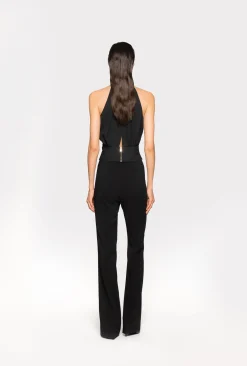 Tailleurs Et Ensembles|PINKO Pantalon Flare Stretch Noir Limousine