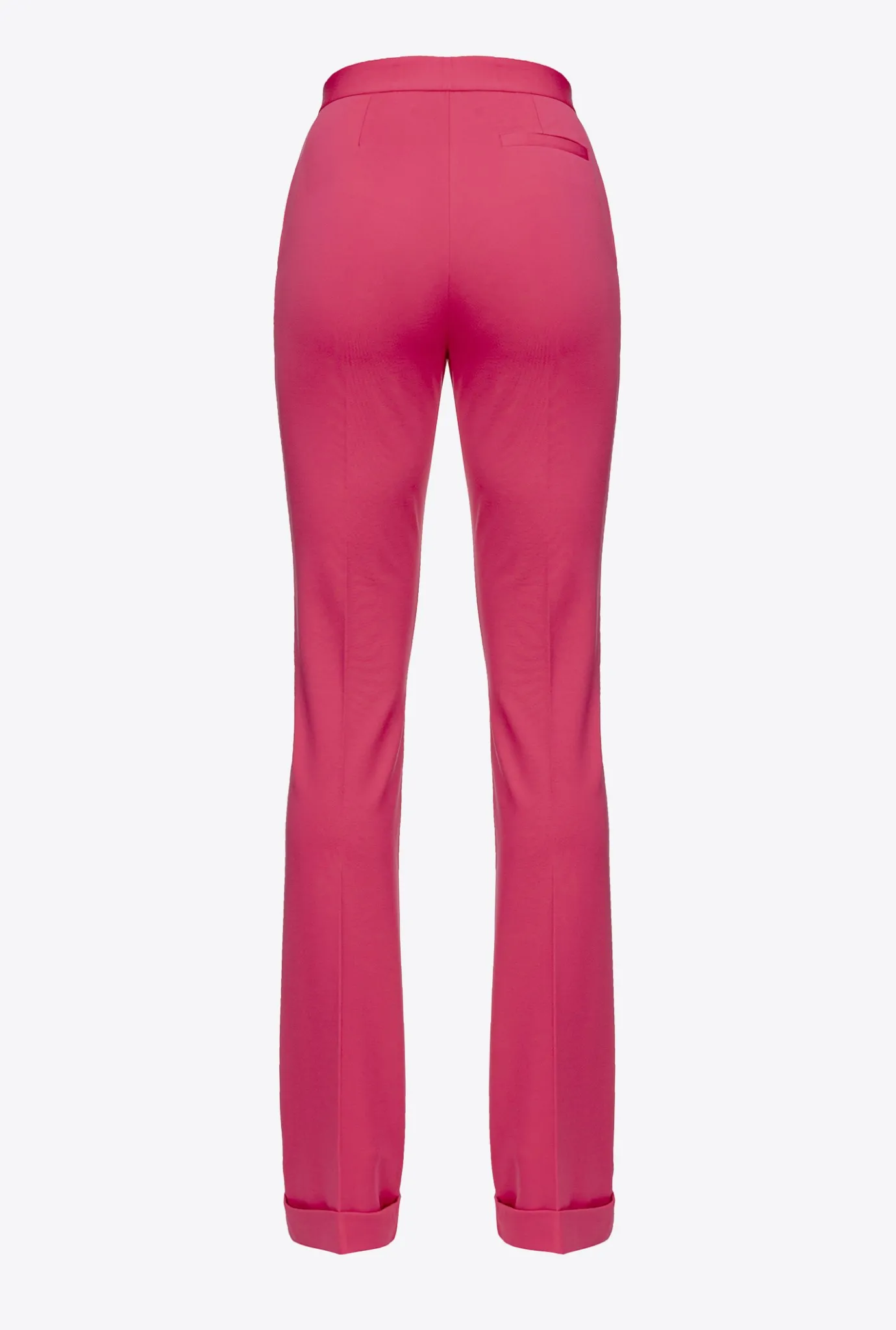 Tailleurs Et Ensembles|PINKO Pantalon Flare Taille Haute Rouge Framboise