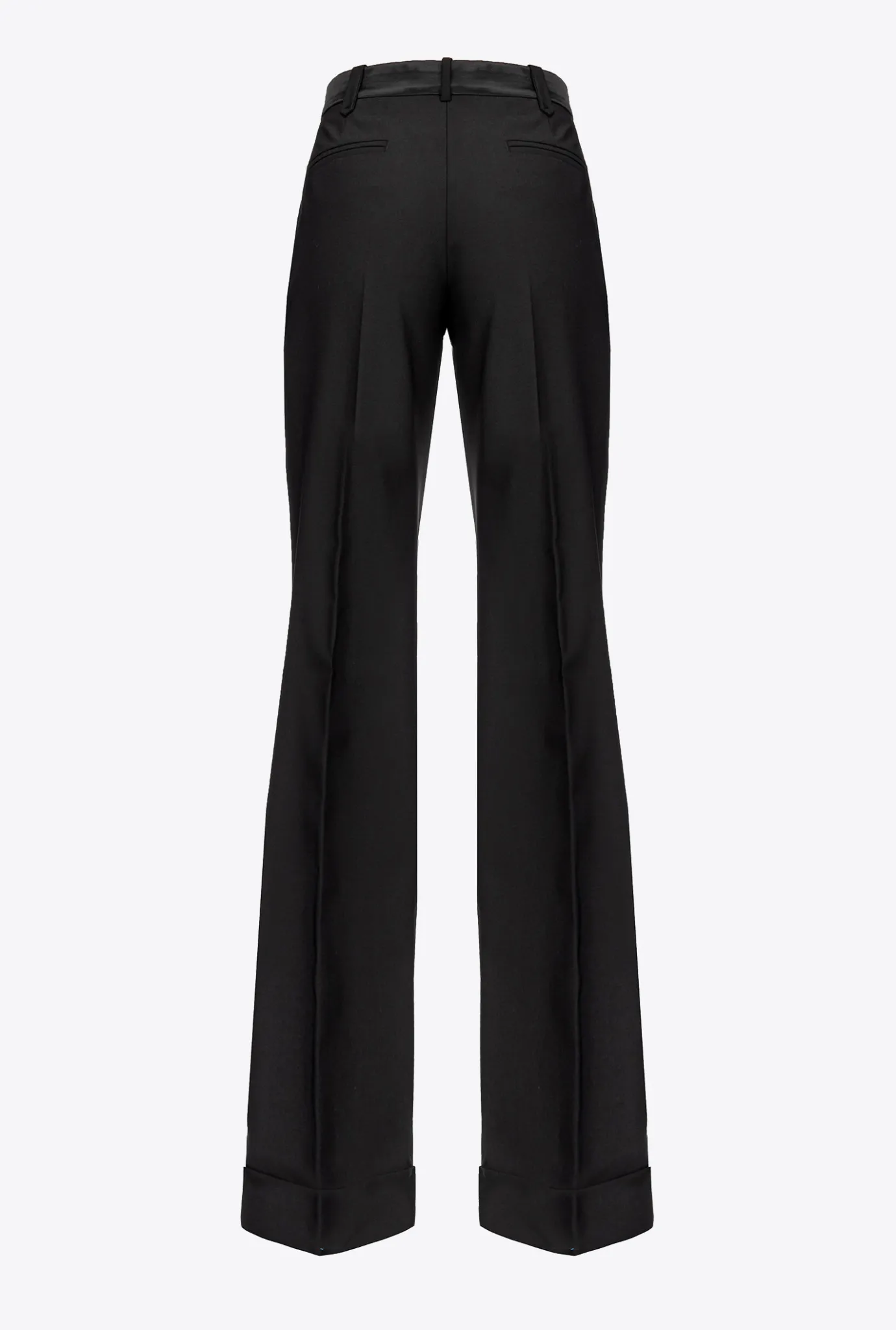 Tailleurs Et Ensembles|PINKO Pantalon Large En Satin Noir Limousine
