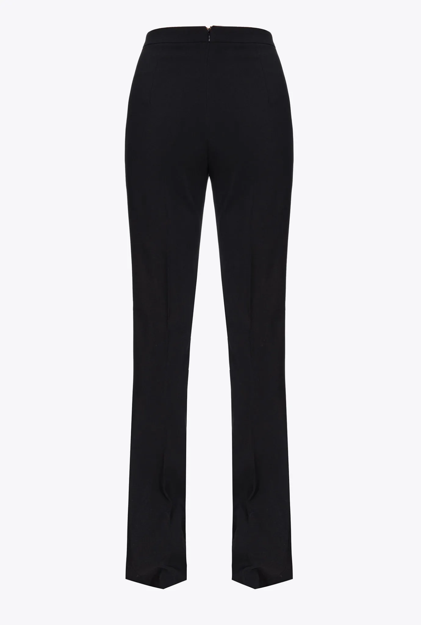 Tailleurs Et Ensembles|PINKO Pantalon Moulant Fendu En Bas Noir Limousine