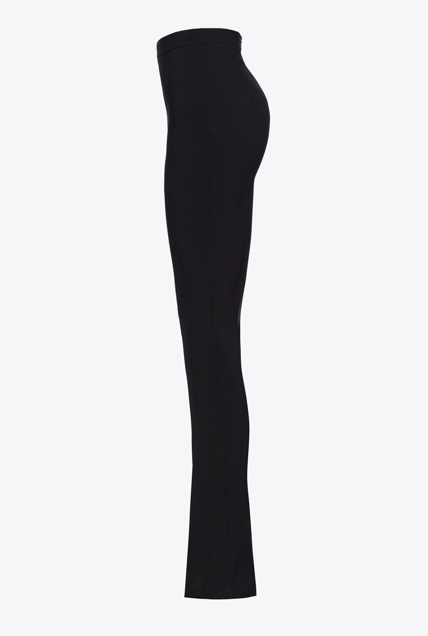Tailleurs Et Ensembles|PINKO Pantalon Moulant Fendu En Bas Noir Limousine