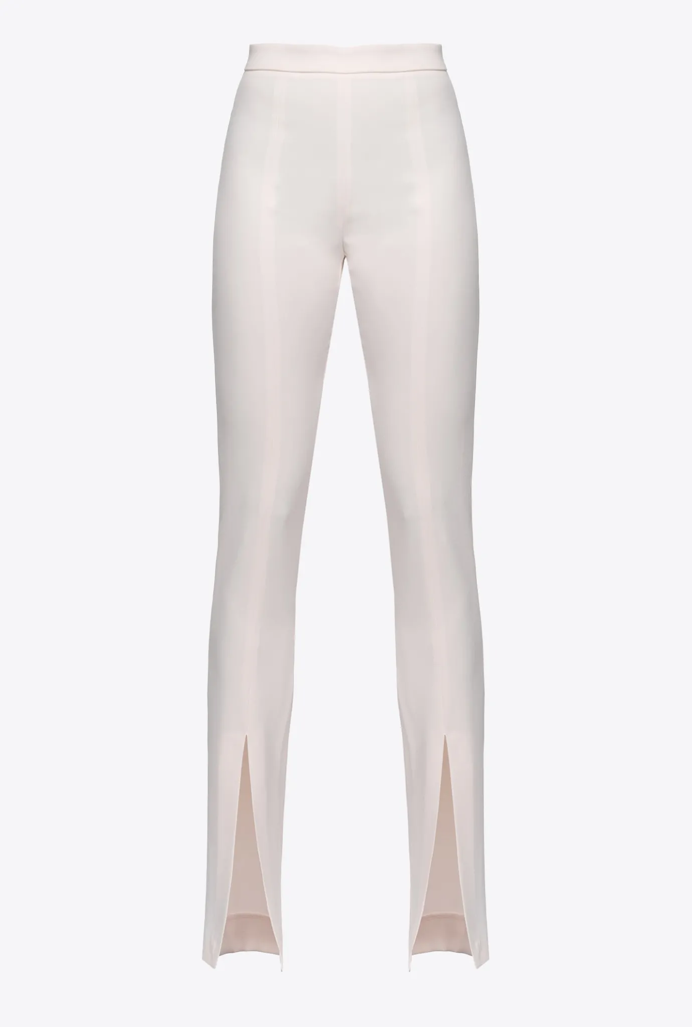 Tailleurs Et Ensembles|PINKO Pantalon Moulant Fendu En Bas Rose Nuage