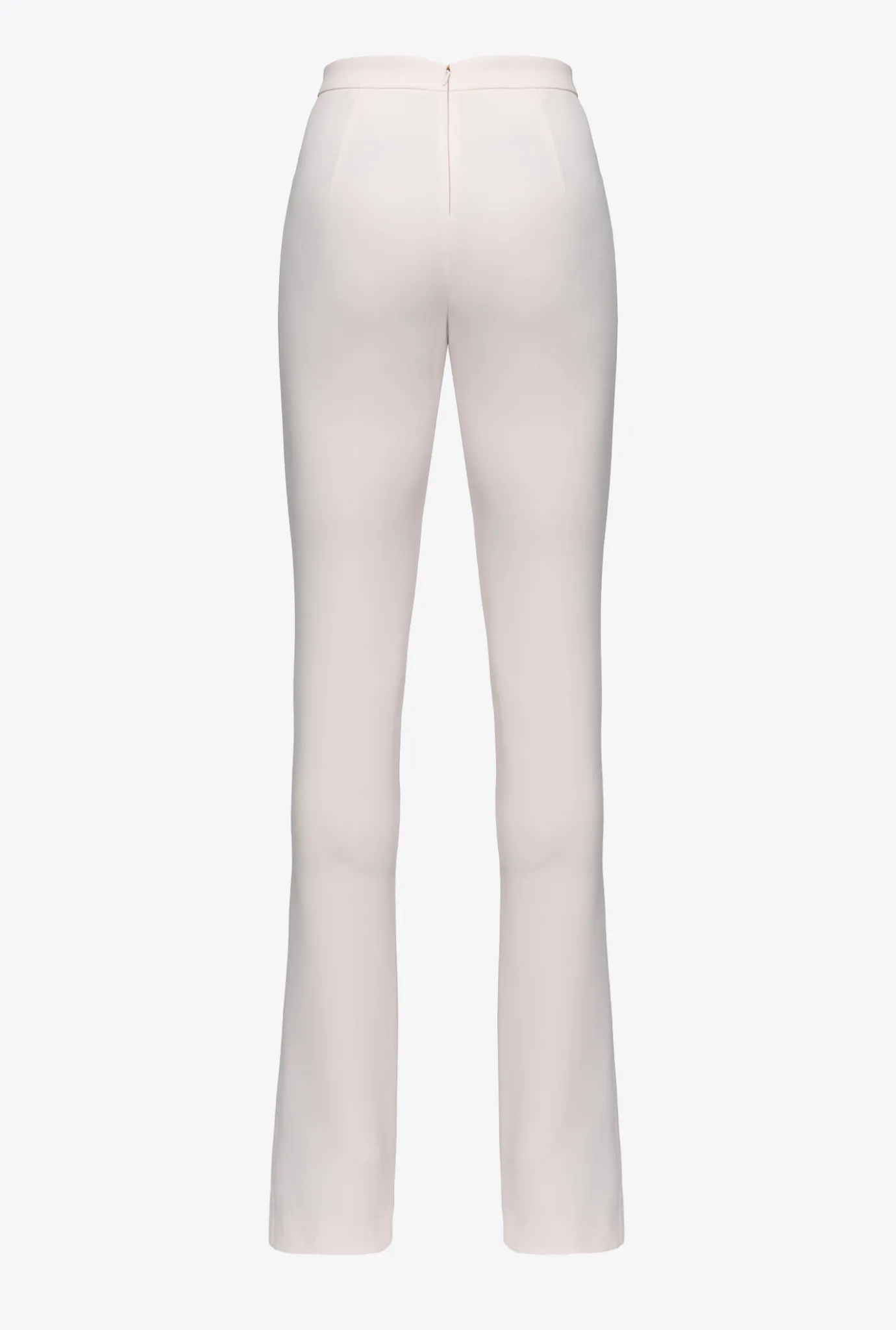 Tailleurs Et Ensembles|PINKO Pantalon Moulant Fendu En Bas Rose Nuage