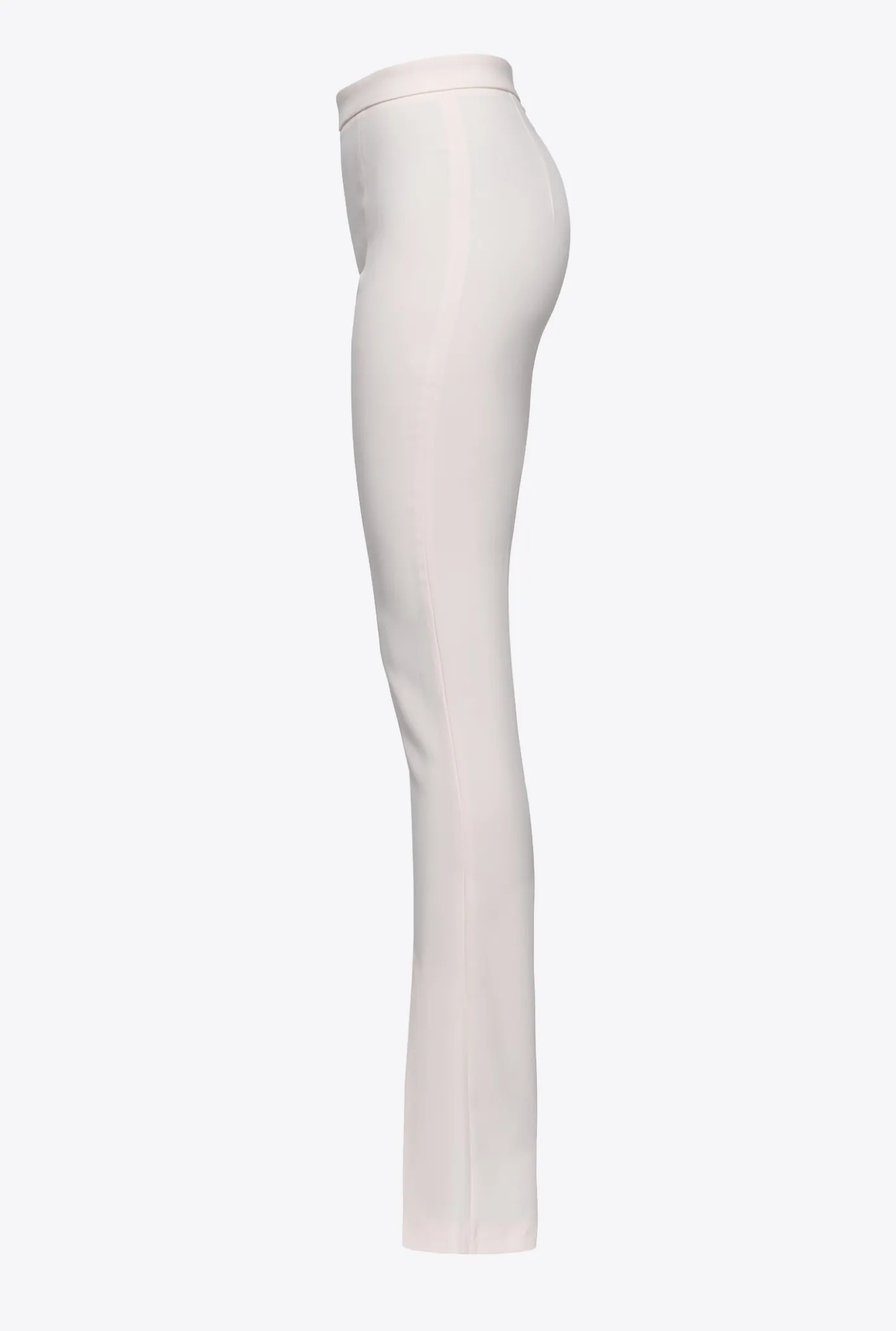 Tailleurs Et Ensembles|PINKO Pantalon Moulant Fendu En Bas Rose Nuage