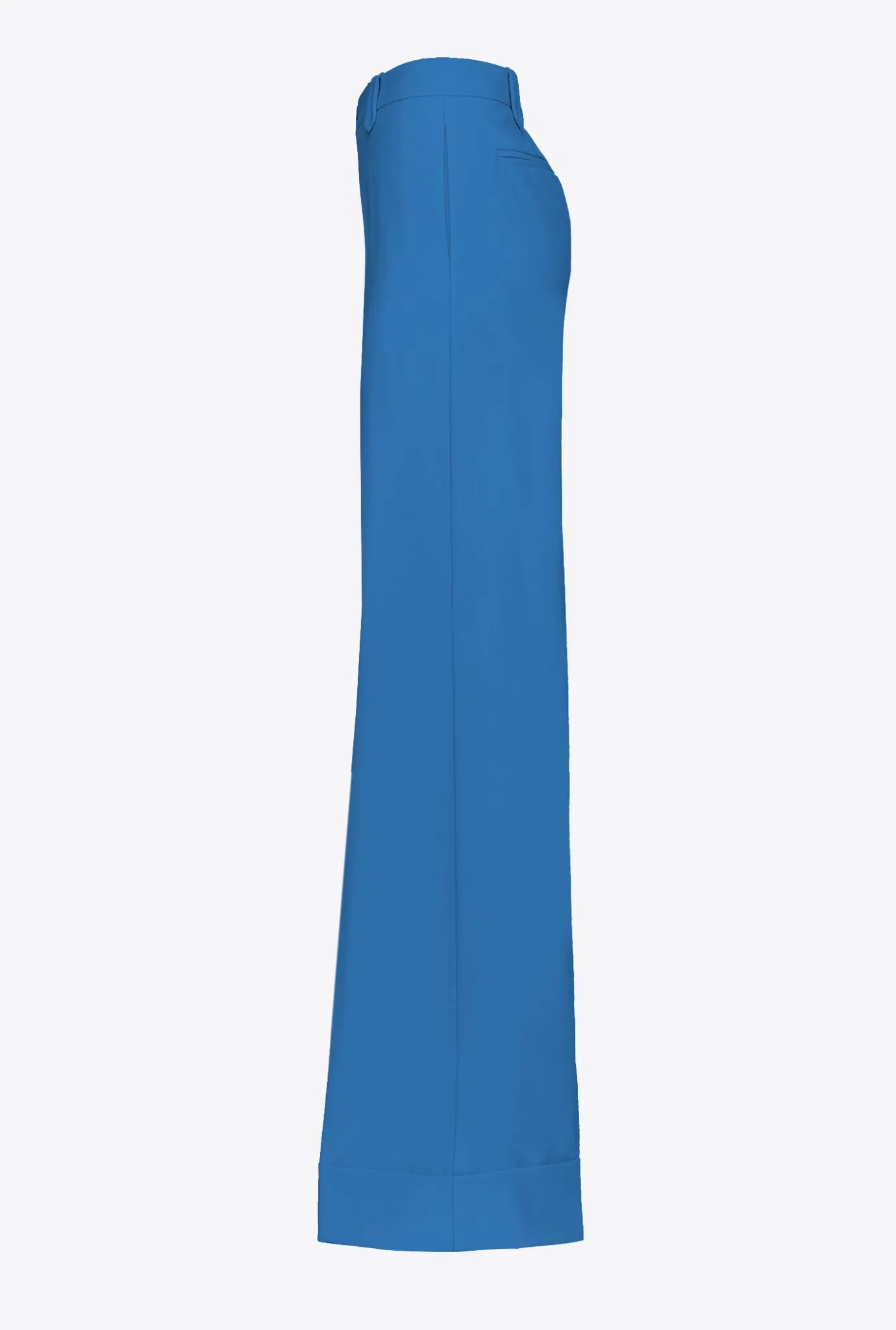 Tailleurs Et Ensembles|PINKO Pantalon Palazzo Taille Haute Bleu Directoire