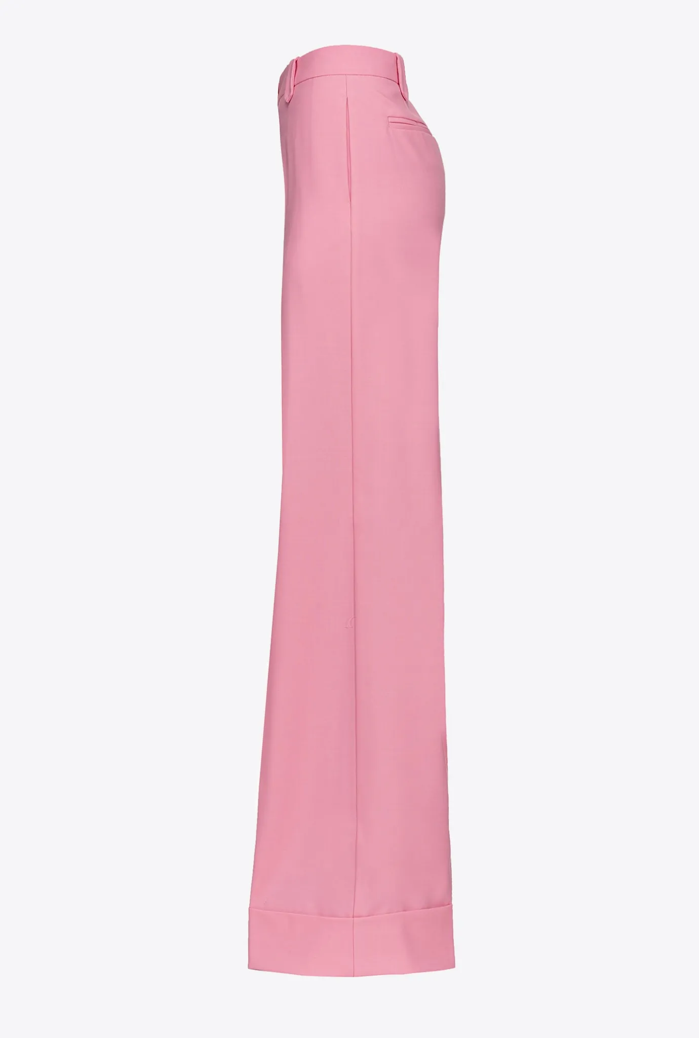 Pantalons|PINKO Pantalon Palazzo Taille Haute Rose-Convolvus
