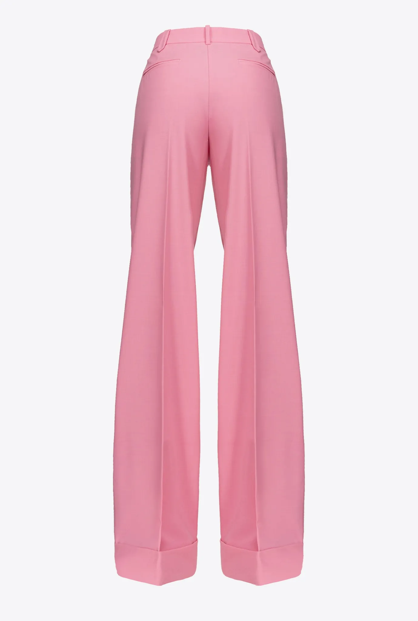 Pantalons|PINKO Pantalon Palazzo Taille Haute Rose-Convolvus