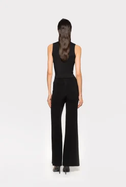 Tailleurs Et Ensembles|PINKO Pantalon Pattes D'Elephant Noir Limousine